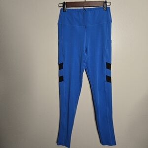 POP Fit Blue Leggings Mesh Cutout